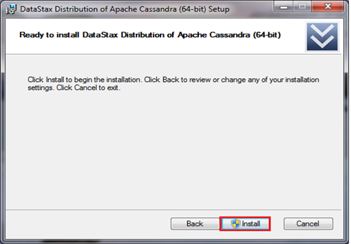 Cassandra windows Installation step 5