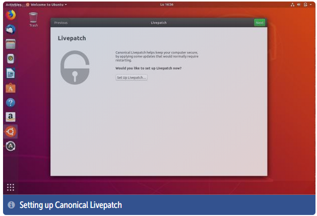 Setting up canonical Livepatch in ubuntu 18.04